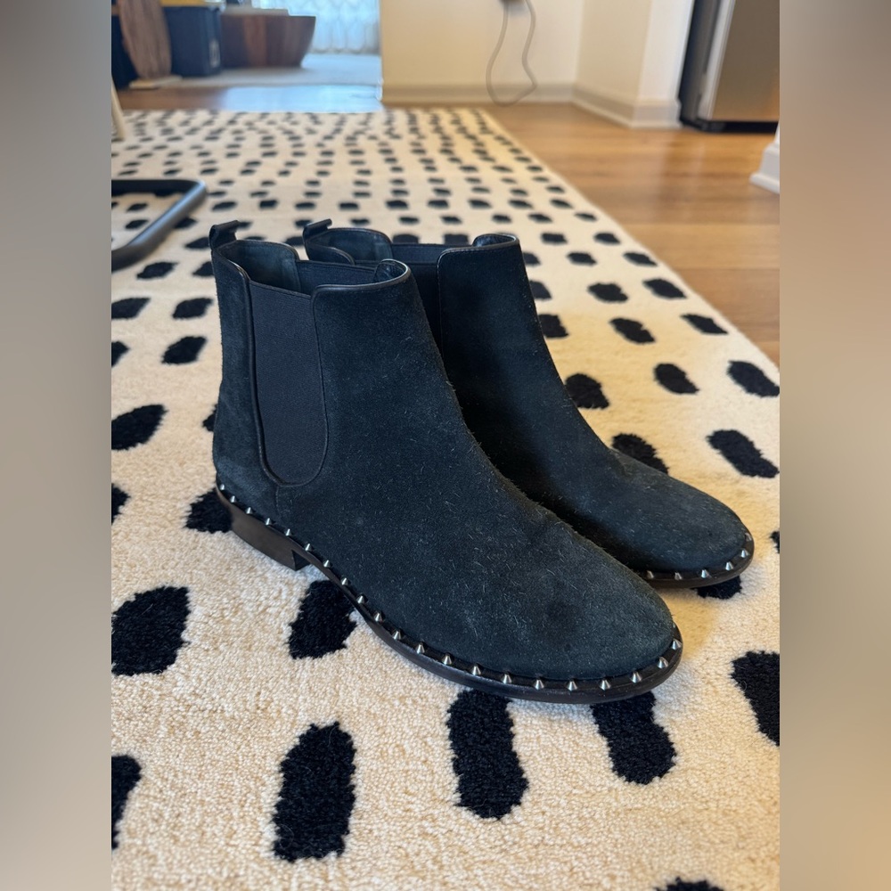 Schutz Suede studded Chelsea booties 8.5